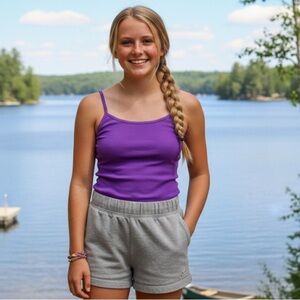 Malibu Sugar Purple Girls Camisole Top size 7-10